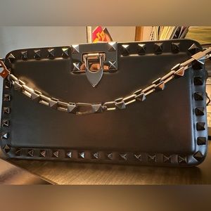 Valentino Rockstud Calfskin Clutch